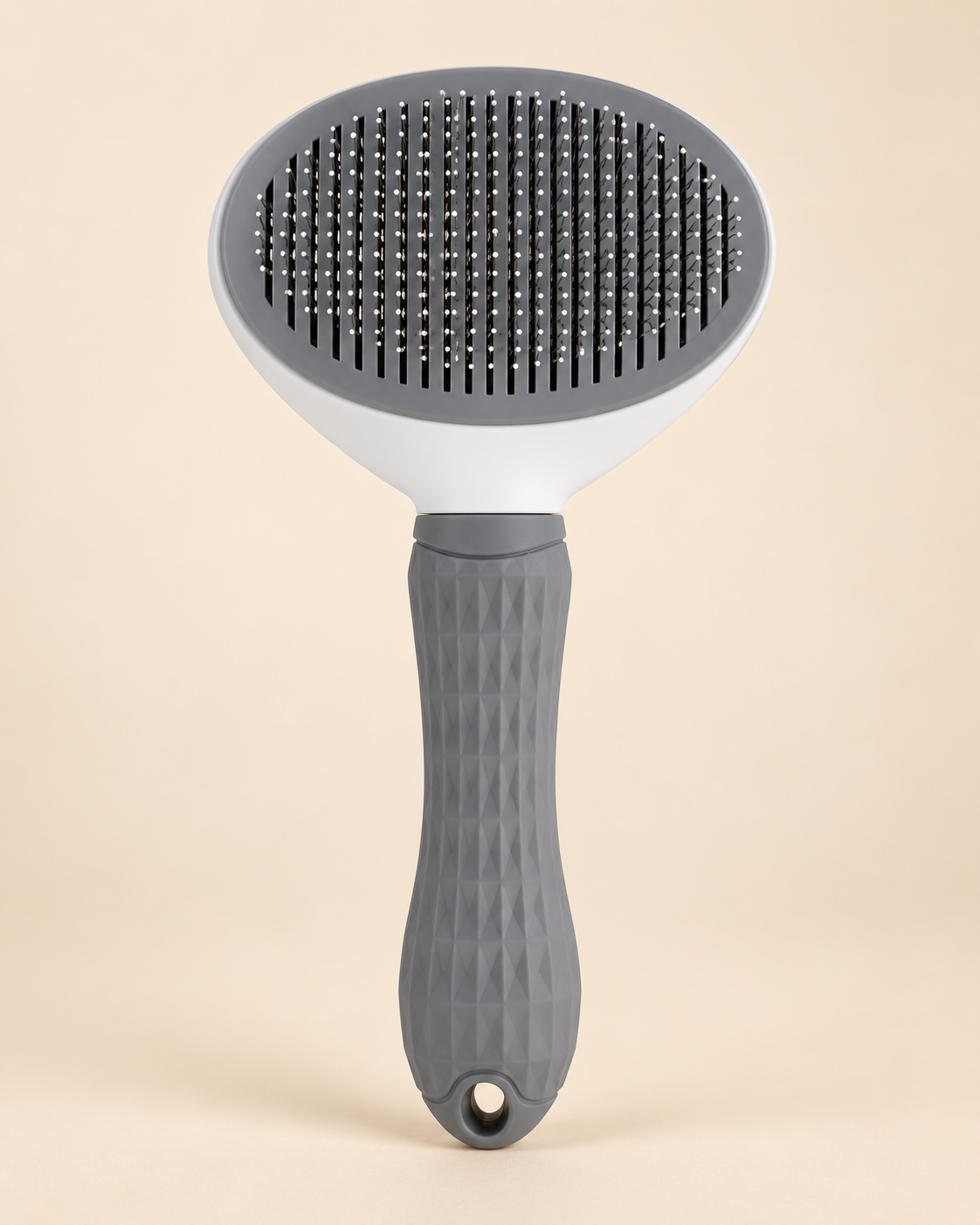 CleanGlide Self-Cleaning Pet Brush grey