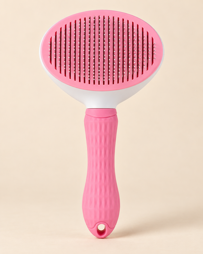 CleanGlide Self-Cleaning Pet Brush pink