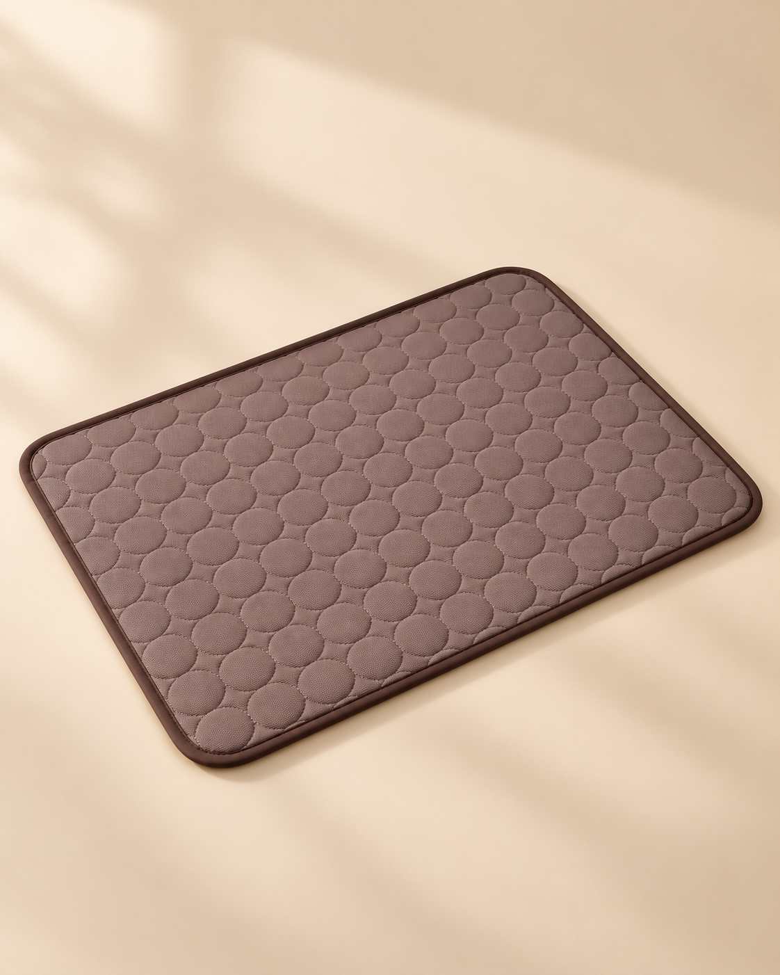 CoolNest Pet Cooling Mat brown angled view