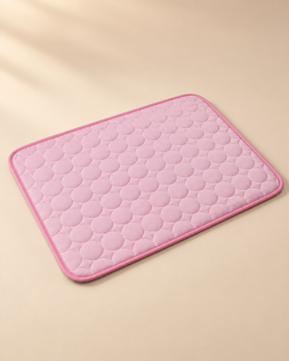 CoolNest Pet Cooling Mat pink angled view