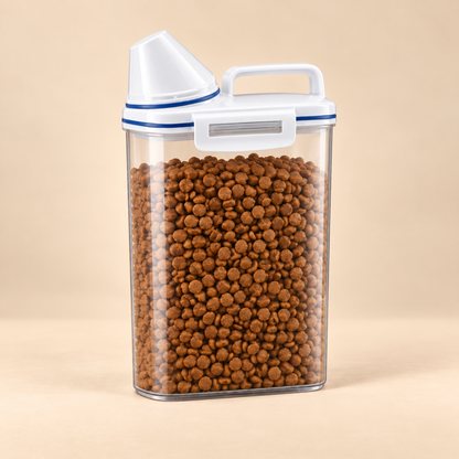 Fresh Pet Food Storage Container angled view on beige background