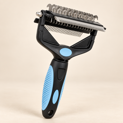 ShedEase 3-in-1 deshedding tool black and blue